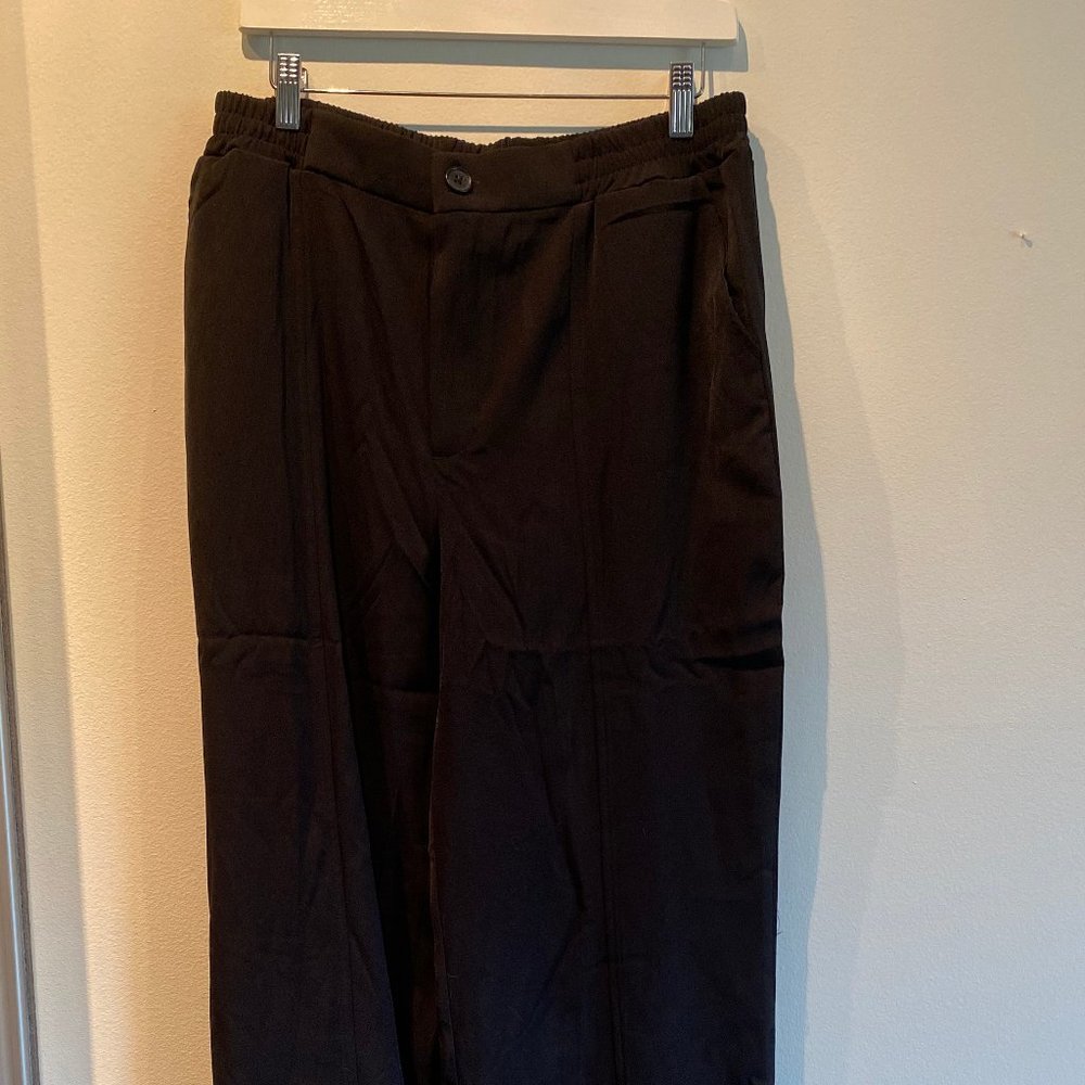 Unique Vintage Black Wide Cuff Pants